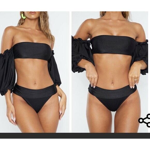 PrettyLittleThing Swim Turn Over Bikini Bottom Swimwear - Picture 5 of 9